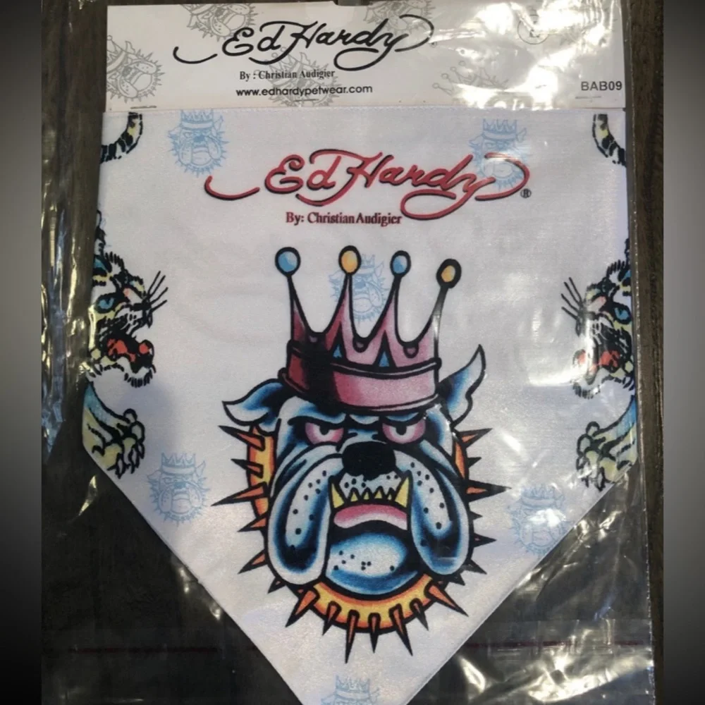 Ed Hardy by Christian Audigier Pet Bandana Bulldog